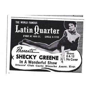Latin Quarter Shecky Greene NYC Show 1960s Vintage Print Ad 2  inch Tall
